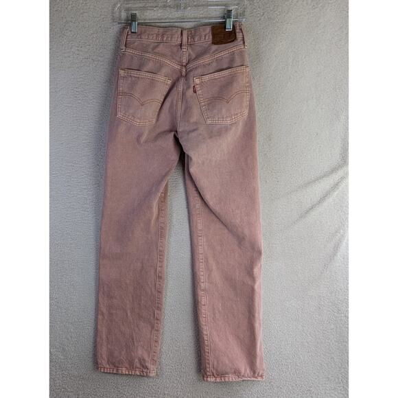 Levis 501 90's Premium Jeans Womens 25x32 Pink Button Fly 5 Pocket READ - Picture 4 of 16